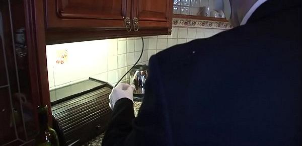  Maid stunned by wine is deeply fucked by stranger at home
